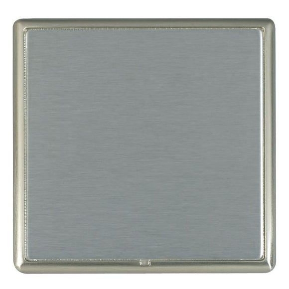 Hamilton LRXBPSSN-SS Linea-Rondo CFX Satin Nickel Frame/Satin Steel Front Single Blank Plate Insert - www.fancysockets.shop