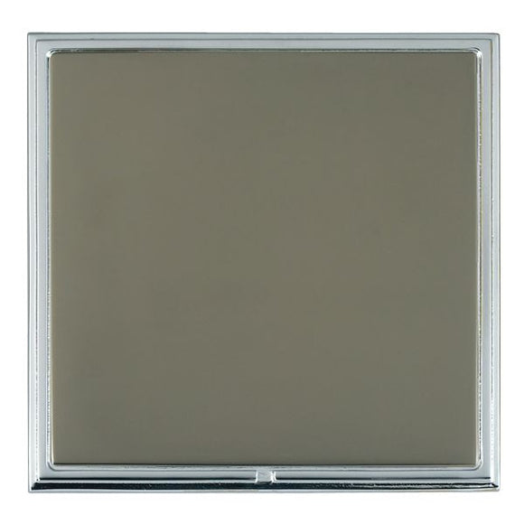 Hamilton LSXBPSBC-BK Linea-Scala CFX Bright Chrome Frame/Black Nickel Front Single Blank Plate Insert