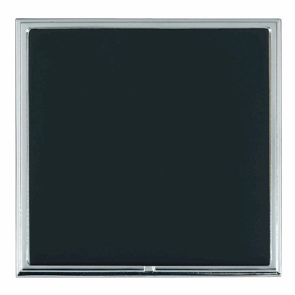 Hamilton LSXBPSBC-N Linea-Scala CFX Bright Chrome Frame/Piano Black Front Single Blank Plate Insert