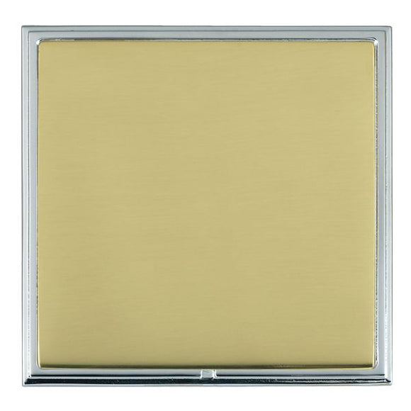 Hamilton LSXBPSBC-PB Linea-Scala CFX Bright Chrome Frame/Polished Brass Front Single Blank Plate Insert