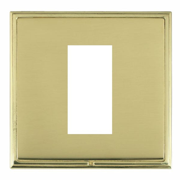 Hamilton LSXEURO1PB-PB Linea-Scala CFX EuroFix Polished Brass Frame/Polished Brass Front Single Plate complete with 1 EuroFix Aperture 25x50mm and Grid Insert