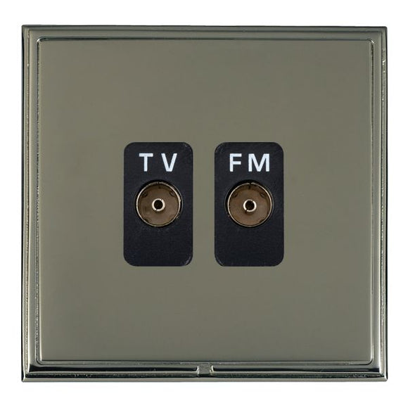 Hamilton LSXTVFMBK-BKB Linea-Scala CFX Black Nickel Frame/Black Nickel Front Isolated TV/FM Diplexer 1in/2out Black Insert
