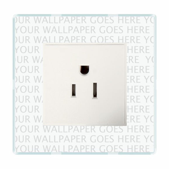 Hamilton PC5258W Perception CFX Clear 1 gang 15A 110V AC American Unswitched Socket White Insert