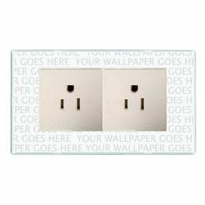 Hamilton PC5320W Perception CFX Clear 2 gang 15A 110V AC American Unswitched Socket White Insert
