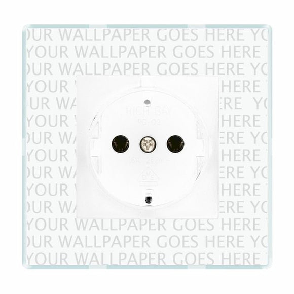 Hamilton PC6126W Perception CFX Clear 1 gang 10/16A 220/250V AC German Unswitched Socket White Insert