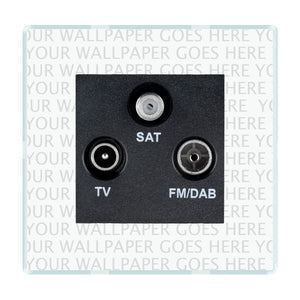 Hamilton PCDTRIDB Perception CFX Clear Non-Isolated TV+FM+SAT Triplexer 1in/3out (DAB Compatible) Black Insert