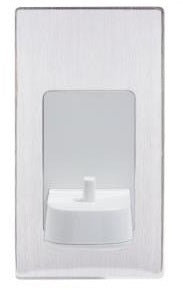 Proofvision PV10P In Wall Toothbrush Charger Socket & Holder - Brushed Steel