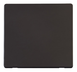 Click® Scolmore Definity™ SCP060BK 1 Gang Blank Cover Plate  Matt Black  Insert