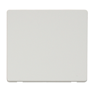 Click® Scolmore Definity™ SCP060MW 1 Gang Blank Cover Plate  Metal White  Insert