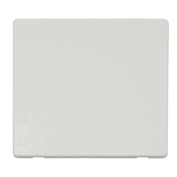 Click® Scolmore Definity™ SCP060MW 1 Gang Blank Cover Plate  Metal White  Insert