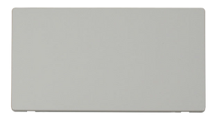 Click® Scolmore Definity™ SCP061PW 2 Gang Blank Cover Plate  Polar White  Insert