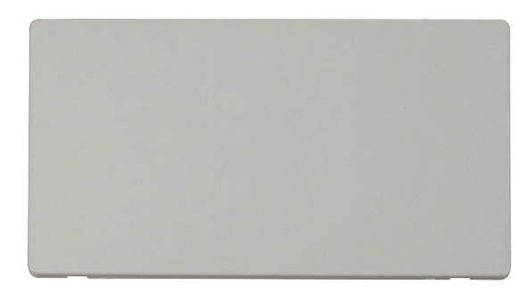 Click® Scolmore Definity™ SCP061PW 2 Gang Blank Cover Plate  Polar White  Insert