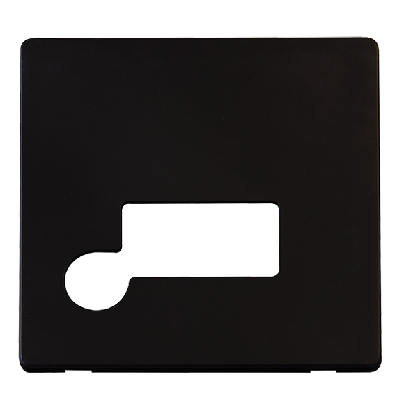 Click® Scolmore Definity™ SCP150MB 13A FCU Cover Plate  Metal Black  Insert