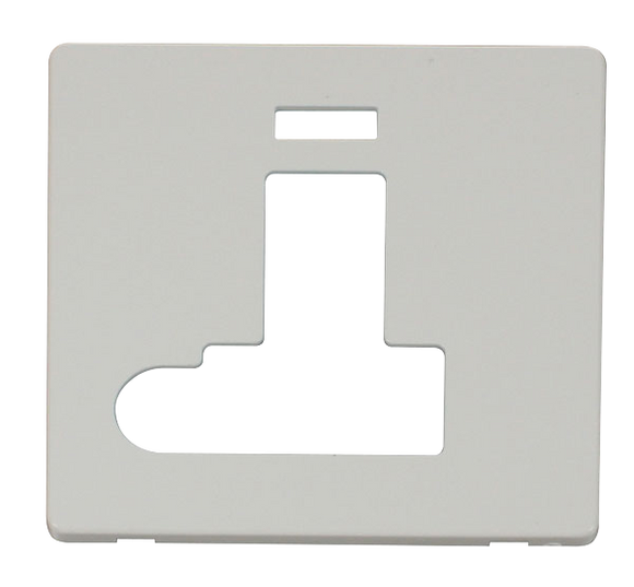 Click® Scolmore Definity™ SCP152PW 13A Switched FCU With Neon Cover Plate  Polar White  Insert