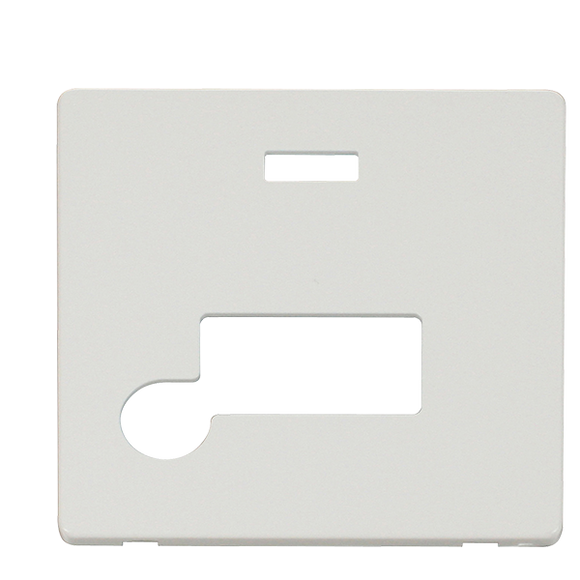 Click® Scolmore Definity™ SCP153MW 13A FCU With Neon Cover Plate  Metal White  Insert