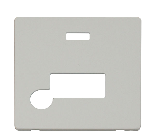 Click® Scolmore Definity™ SCP153PW 13A FCU With Neon Cover Plate  Polar White  Insert