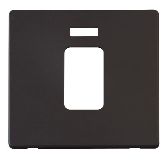 Click® Scolmore Definity™ SCP201BK 45A 1 Gang Switch With Neon Cover Plate  Matt Black  Insert
