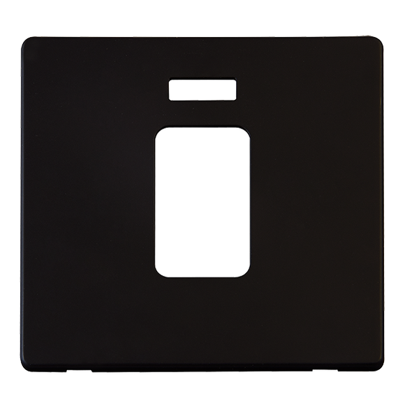 Click® Scolmore Definity™ SCP201MB 45A 1 Gang Switch With Neon Cover Plate  Metal Black  Insert