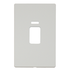 Click® Scolmore Definity™ SCP203MW 45A 2 Gang Switch With Neon Cover Plate  Metal White  Insert