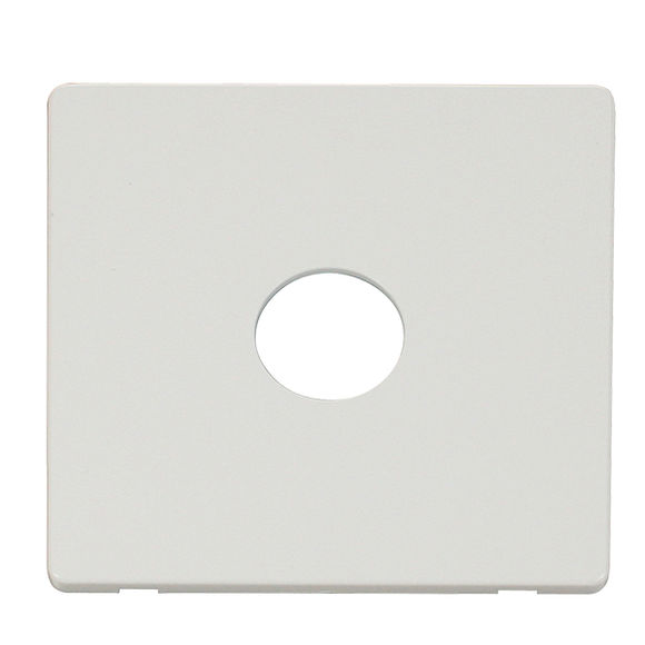Click® Scolmore Definity™ SCP221MW 1 Gang Toggle Switch Cover Plate  Metal White  Insert