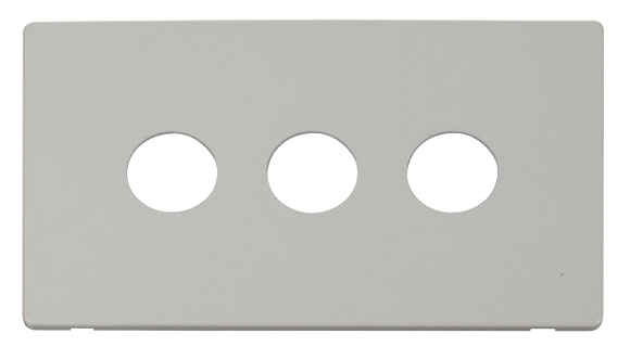 Click® Scolmore Definity™ SCP223PW 3 Gang Toggle Switch Cover Plate  Polar White  Insert