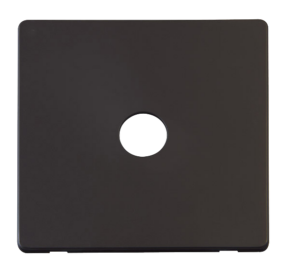 Click® Scolmore Definity™ SCP231BK Single Coaxial Outlet Cover Plate  Matt Black  Insert