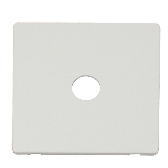 Click® Scolmore Definity™ SCP231MW Single Coaxial Outlet Cover Plate  Metal White  Insert