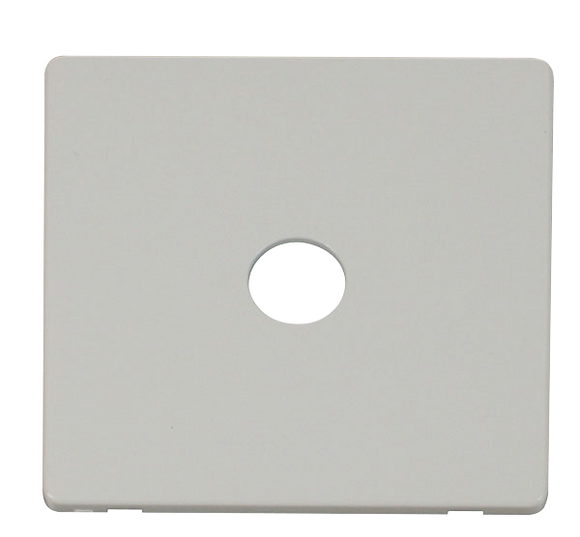 Click® Scolmore Definity™ SCP231PW Single Coaxial Outlet Cover Plate  Polar White  Insert