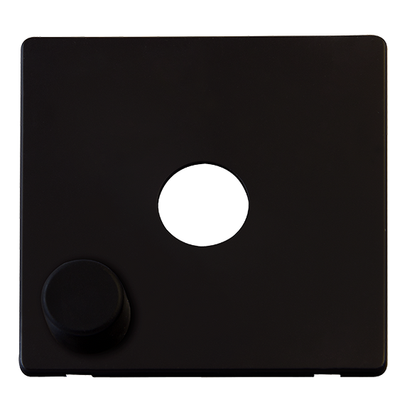 Click® Scolmore Definity™ SCP241MB 1 Gang Dimmer Switch Cover Plate  Metal Black  Insert