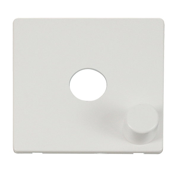 Click® Scolmore Definity™ SCP241MW 1 Gang Dimmer Switch Cover Plate  Metal White  Insert