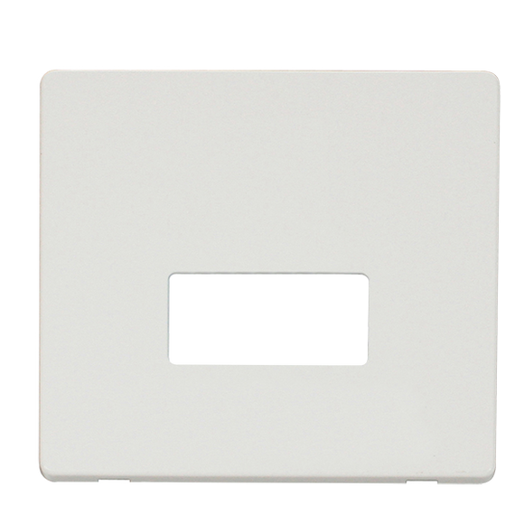 Click® Scolmore Definity™ SCP250MW 13A FCU Cover Plate  Metal White  Insert