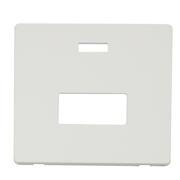Click® Scolmore Definity™ SCP253MW 13A FCU With Neon Cover Plate  Metal White  Insert