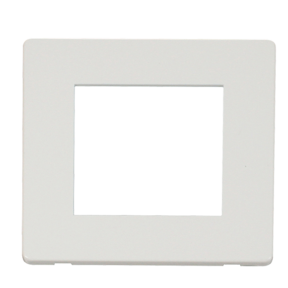 Click® Scolmore Definity™ SCP311MW 1 Gang New Media™ Cover Plate - 2 Apertures  Metal White  Insert