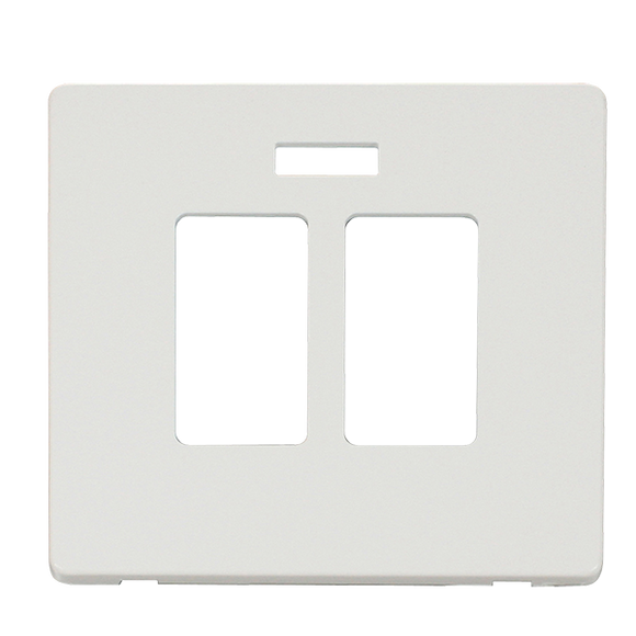 Click® Scolmore Definity™ SCP324MW 20A Sink/Bath Switch With Neon Cover Plate  Metal White  Insert