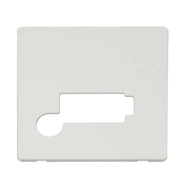 Click® Scolmore Definity™ SCP350MW 13A Lockable FCU Cover Plate  Metal White  Insert