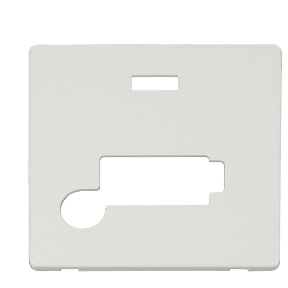 Click® Scolmore Definity™ SCP353MW 13A Lockable FCU With Neon Cover Plate  Metal White  Insert