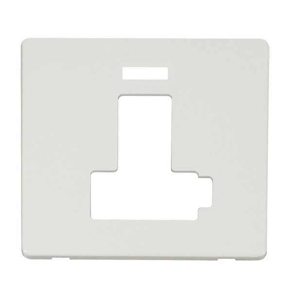 Click® Scolmore Definity™ SCP451MW 13A Lockable Switched FCU Cover Plate  Metal White  Insert