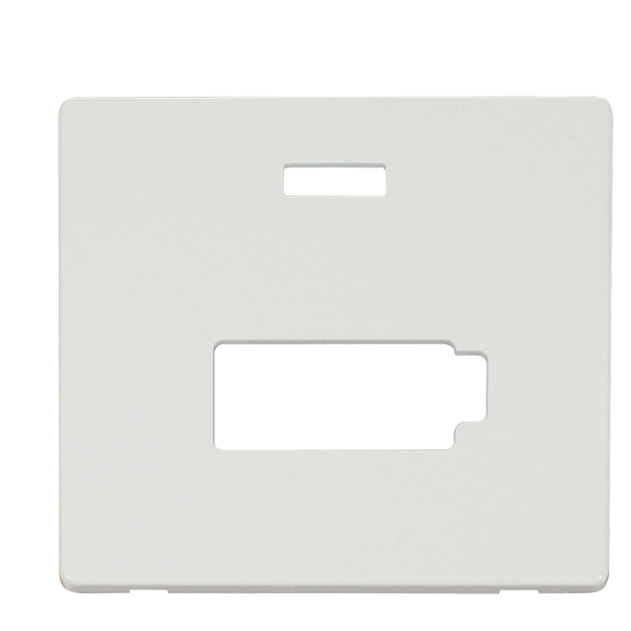 Click® Scolmore Definity™ SCP453MW 13A Lockable FCU With Neon Cover Plate  Metal White  Insert