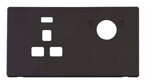 Click® Scolmore Definity™ SCP655BK 13A 1 Gang DP Key Lockable Socket With Neon Cover Plate Matt Black  Insert