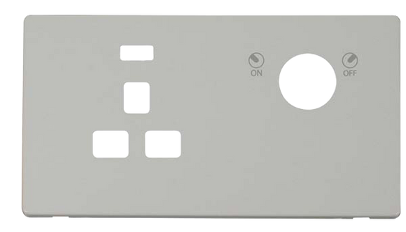 Click® Scolmore Definity™ SCP655PW 13A 1 Gang DP Key Lockable Socket With Neon Cover Plate Polar White  Insert