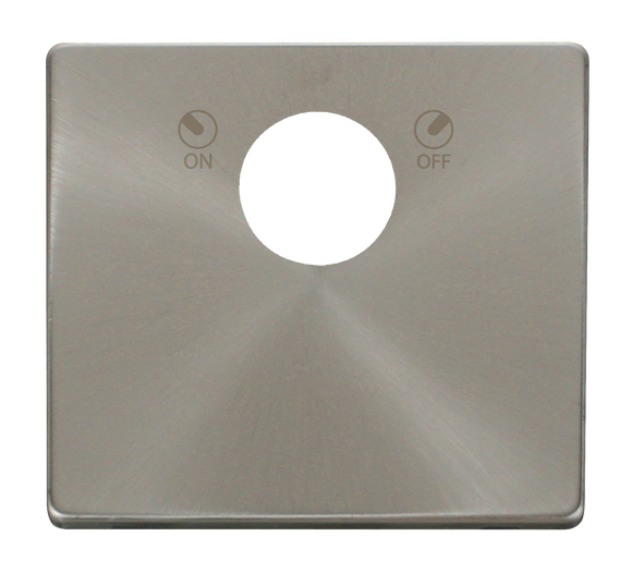 Click® Scolmore Definity™ SCP660BS 20A Double Pole Key Lockable Switch Cover Plate Brushed Stainless  Insert
