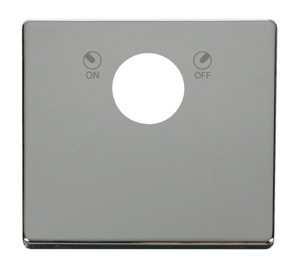 Click® Scolmore Definity™ SCP660CH 20A Double Pole Key Lockable Switch Cover Plate Polished Chrome  Insert