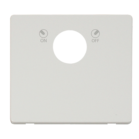 Click® Scolmore Definity™ SCP660MW 20A Double Pole Key Lockable Switch Cover Plate Metal White  Insert