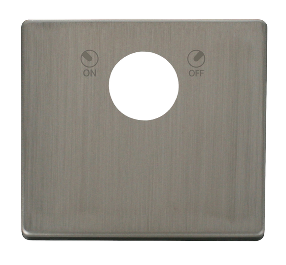 Click® Scolmore Definity™ SCP660SS 20A Double Pole Key Lockable Switch Cover Plate Stainless Steel  Insert