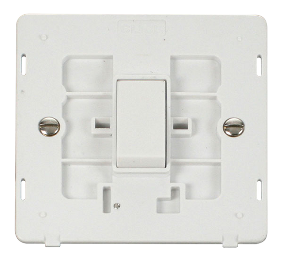 Click® Scolmore Definity™ SIN011PW 10AX 1 Gang 2 Way Switch Insert   Polar White Insert
