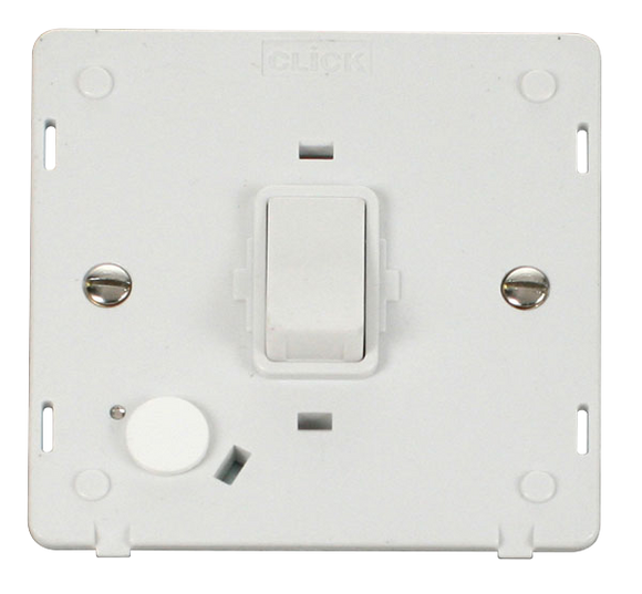 Click® Scolmore Definity™ SIN022PW 20A DP Switch Insert   Polar White Insert