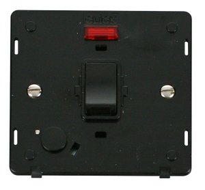 Click® Scolmore Definity™ SIN023BK 20A DP Switch With Neon Insert   Black Insert