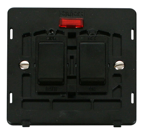 Click® Scolmore Definity™ SIN024BK 20A Sink/Bath Switch With Neon Insert   Black Insert