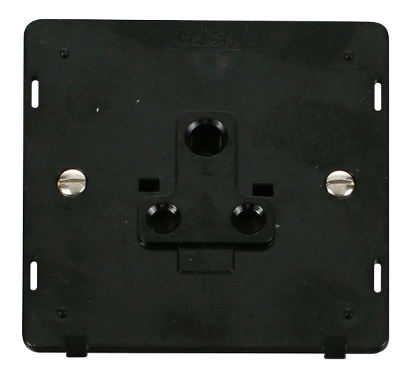 Click® Scolmore Definity™ SIN038BK 5A Round Pin Socket Insert   Black Insert
