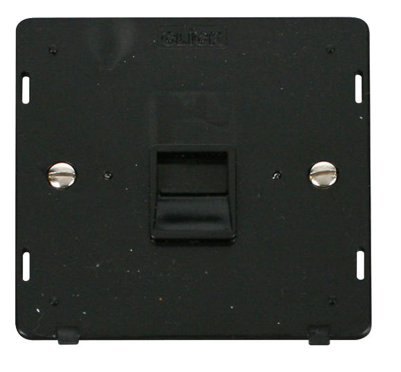 Click® Scolmore Definity™ SIN120BK Single Telephone Outlet Insert - Master   Black Insert